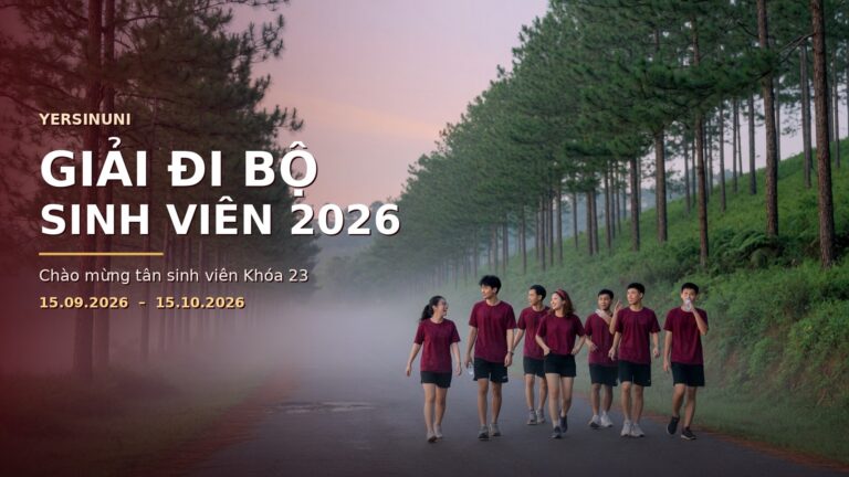 Sinh viên đi bộ trên đường thông Đà Lạt, Giải đi bộ sinh viên YersinUni 2026